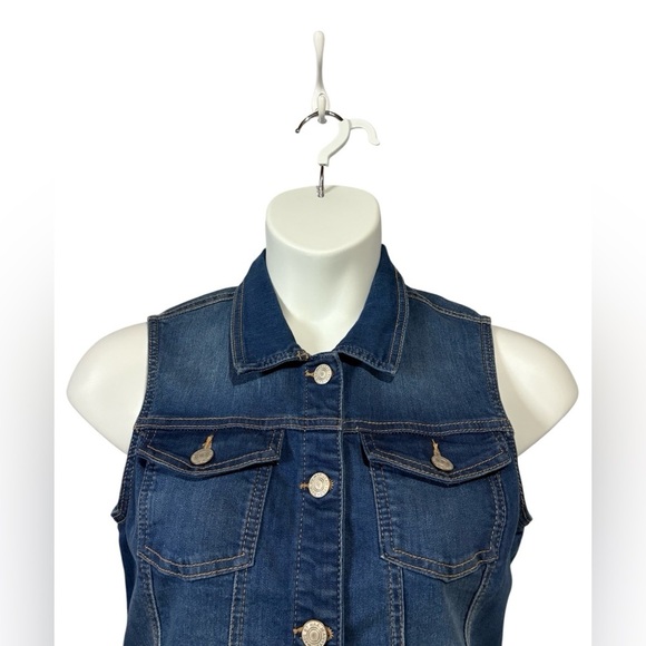 NWOT, Wax Jean, Denim Vest, Size L, Perfect for Layering, Blue - Picture 5 of 9